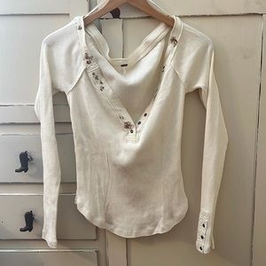 FREE PEOPLE Off Shoulder Henley S/M